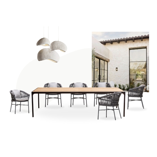 Tyson Dining Table + Mila Armchair - Black