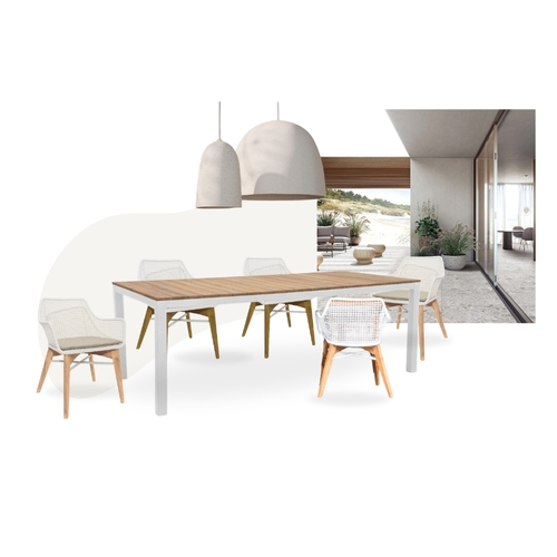 Lido Dining Table +  Maxum Armchair - White