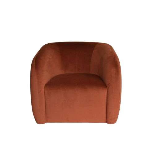 Fleur Swivel Lounge Chair - Rust